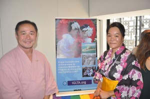 Shintaro Koizumi e Hiromi Thetreau da IGLTA Ásia