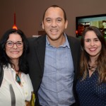 Sylvia Cristina e Carolina Lima, da Take Me Viagens, e Reynaldo Santos, da CVC