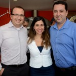 Anderson Serafim, da Azul, Alessandra Tortora, da Alitalia, e Renato Hagopian, da Qatar