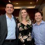 Carlos Antunes, da Alitalia, Mariana Trevizan, e Guy Tible, da Qatar