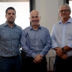 Daniel Castanho, da Ancoradouro,  Marcelo Figueiredo, da Avianca, e Roberto Garbin, da Ancoradouro