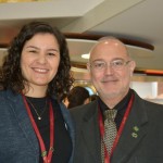 Daniela Fernandes, do turismo do Mato Grosso, e João Carvalho, diretor de Turismo de Manaus