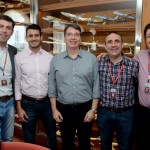 Henrique Diniz, Guilherme Machado, Ricardo Lidington, diretor executivo do E-Fácil Plus, Anthony Bringhente e Cesar Turlão, da Ancoradouro