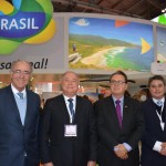O presidente da Embratur, Vinicius Lummertz, com os deputados José Carlos Aleluia, Paulo Azi e Efraim Filho