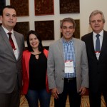 Marcelo Oliveira, Juliana Assumpção e Fernando Santos, da Aviesp, e Edmar Bull, presidente da Abav Nacional