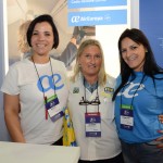 Marcia Silva e Alessandra Feitosa, da Air Europa, com Rosa Masgrau, do M&E Marcia Silva e Alessandra Feitosa, da Air Europa, com Rosa Masgrau, do M&E