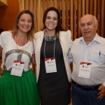 Mariana Bellucci, da Local Turismo, Juliana Luengo, da Bedsonline, e Sebastião Pereira, da Discover Tours