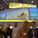 O secretário de Turismo do Ceará, Arialdo Pinto, com Laura Squeri, Guillermo Gamba e Lívia Rolim, do Ceará