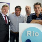Paulo Michel, da ABIH-RJ, Maurício Werner, da Riotur, Michael Nagy, do RioCVB, e Cristiano Nogueira, da Rio Travel Market