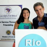 Renata Guedes, do Les Clefs D'Or, e Cristiano Nogueira, do Rio Travel Market