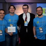 Daniel Biancarelli, Adriano Gianini, Bernardo Ignarra, do M&E, e Erick Sasse, da Monde Daniel Biancarelli, Adriano Gianini, Bernardo Ignarra, do M&E, e Erick Sasse, da Monde