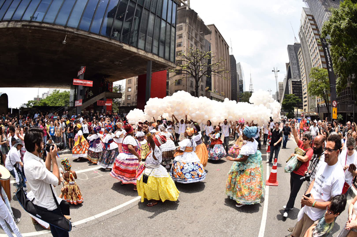Ação #VEMPRABAHIA invade a Avenida Paulista Crédito: Lucas Ismael/Divulgação