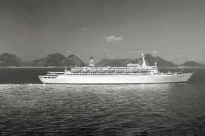 Foto histórica do navio Eugenio Costa, da Costa Cruzeiros (Divulgação)