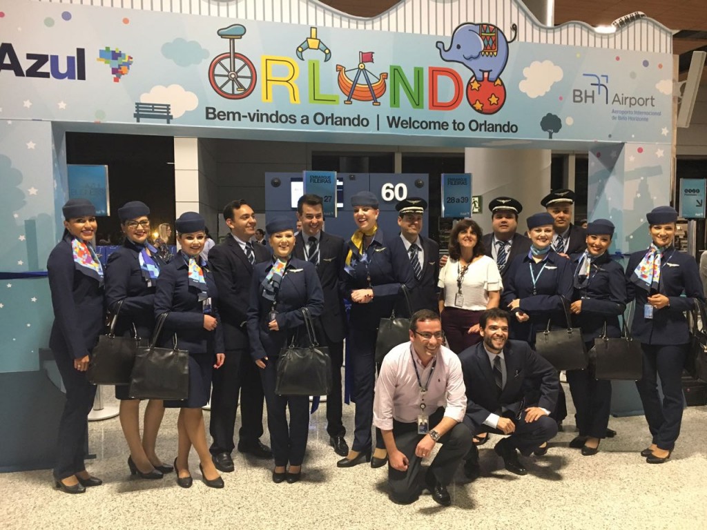 Cerimônia marca voo inaugural da Azul entre Belo Horizonte e Orlando inaugural_cnf-mco_2
