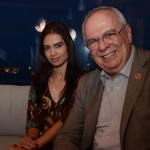Aline Rodrigues e Aristides de la Plata Cury, presidente do Skal SP