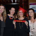 Chris Didier Anderson, da Santa Maria Vioagens, com Cristiane Vento, Maria Corinaldesi e Ana Corinaldesi, da Rail Europe