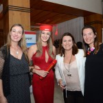 Cristiane Vento, Maria Corinaldesi e Ana Corinaldesi, da Rail Europe, com Leandra  Macedo, da NV Viagens