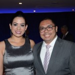 Daiana Pinto, da Sobratur, e Sergio Takamoto, da JB World