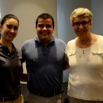 Juanita Ariza, do Kennedy Space, Andre Almeida, do Visit Orlando, e Bárbara Picolo, do Grupo Flytour
