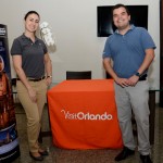 Juanita Ariza, representante do Kennedy Space Center no Brasil, Andre Almeida, do Visit Orlando