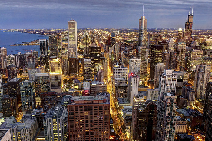 EUA não vão suspender restrições de viagem 'neste momento', decide Casa Branca 1 Vista aérea de Chicago - Foto - Allen McGregor