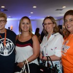 Barbara Picolo e Fanny Bastos, da Flytour MMT, com Alessandra Oliveira, da Lekatur, e Rita Terrassan, da DueMondi Viagens