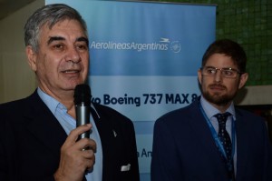 Mario Del Acqua, presidente da Aerolíneas Argentinas, e Gonzalo Romero, diretor Brasil da Aerolíneas Argentinas