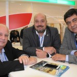 Sergio de Mello, da TurisRio, Michael Nagy, do Rio CVB, e Liberato Pinto, da Neltur
