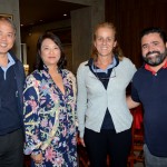 Tulio Tsuru, da United, Ana Maria Young, da Chinatur, Marta Soletti, da United, e Ricardo Silva, da Chinatur Tulio Tsuru, da United, Ana Maria Young, da Chinatur, Marta Soletti, da United, e Ricardo Silva, da Chinatur