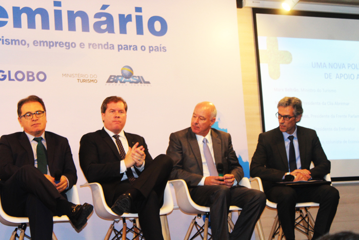 Marx Beltrão confirma saída do MTur em março e defende aprovação de medidas do setor no Congresso 1 Vinicius Lummertz, Marx Beltrão, Herculano Passos e Marco Ferraz