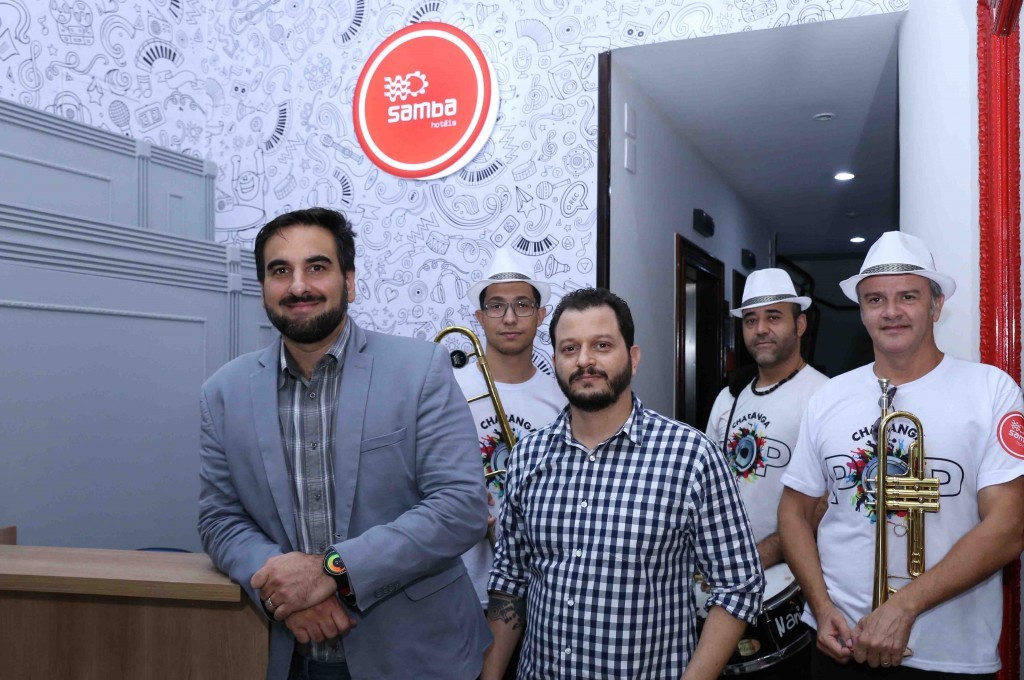 Samba Hotéis reabre unidade em Belo Horizonte após retrofit Guilherme Castro, CEO da Samba Hotéis, e Fred Carvalho, diretor de comunicação, na inauguração do Samba BH (Foto: Edy Fernandes)