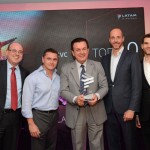Fabio Mader e Valter Patriani, da CVC, Igor Miranda, Nicolás Goldstein e André Sena Keresztes, da Latam