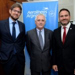 Gonzalo Romero, gerente geral da Aerolíneas Argentinas no Brasil, Marcos Bednarski, Consul da Argentina em SP, e Diego Valdecantos, secretario de Turismo de Jujuy