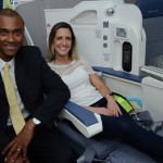 Luis Sobrinho, da Air Europa, e Cyntia Coldibeli, do Grupo Flytour