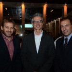Luiz Fernando Vieira, da Viajar Barato, Marco Ferraz, da CLIA Brasil, e André Allegri, da CVC