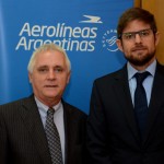 Marcos Bednarski, Consul da Argentina em SP, e Gonzalo Romero, gerente geral da Aerolíneas Argentinas no Brasil,