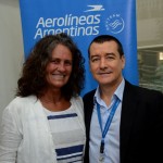 Mari Masgrau, do M&E, e Ivan Blanco, da Aerolíneas Argentinas