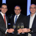 Rafael Menna, VP, Roberto Bertino, presidente, e Ricardo Pompeu, diretor Sênior de Vendas e Marketing da Nobile Hotéis