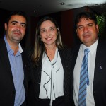 Renato Pezzino, da GRV RJ, Raquel Siqueira, da Nobile Express, e Marcelo Monteiro, da Red Roof