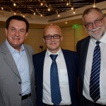Valter Patriani, da CVC, com Enrique Martín-Ambrosio, diretor Geral Brasil  e Richard Clark, da Air Europa