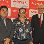 Afrânio Mar, da Infraero, Carla Rezende, da Setur-ES, e Tarcísio Gargioni, da Avianca