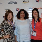 Ana Fernandez e Andrea Gabel, de ST. Pete Clearwater, com Jussara Haddad, do Visit USA