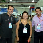 Carlos Brito e Edvaldo Ferraz, da Ancoradouro, e Leticia Garcez, da LE Viagens