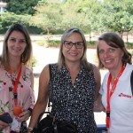 Carolina Bach, do Diário de Bordo, Maricha Kryvoruchka, da Trip & Travel Viagens e Intercâmbios, e Christina Binnie da Swiss Air Lines