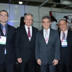 Edmilson Romão, da Abav-SP, Edmar Bull, da Copastur Fernando Santos, da Aviesp, e Geraldo Rocha, da Abav