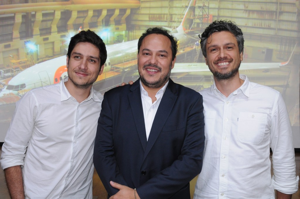 German Carmona, da Gol, com Fernando Duarte e Henrique Del Lama, da AlmapBBDO