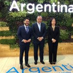 Gilson Lira, da Embratur, Gustavo Santos, Ministro do Turismo da Argentina, e Gisele Lima, do Promo