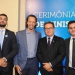 Guilherme Miranda, da Embratur, Bruno Giovanni, do RIOgaleão, Vinicius Lummertz, ministro do Turismo, e Rafael Felismino, da Embratur
