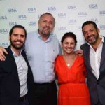 Jean-Bruno, da Experanto, Gustavo Eususi, da Copa Airlines, Danielle Roman, da Iteramerican, e Jorge Sousa, da Orinter Jean-Bruno, da Experanto, Gustavo Eususi, da Copa Airlines, Danielle Roman, da Iteramerican, e Jorge Sousa, da Orinter