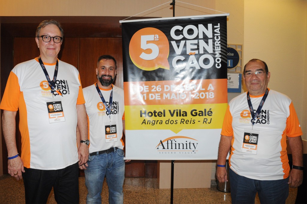 José Carlos de Menezes, diretor, Alexandre Lança, gerente RJ, e Marilberto França, presidente da Affinity,